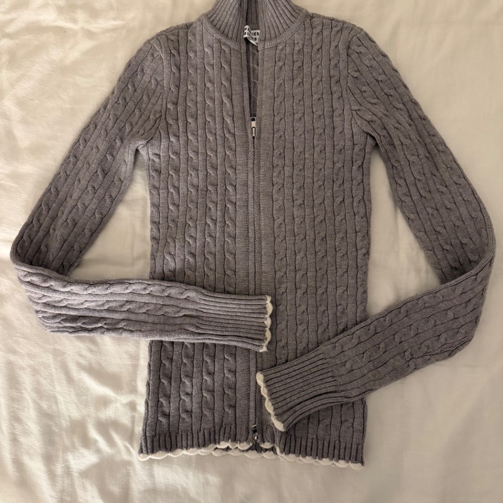 Frankie’s Bikinis Zip Up Sweater - Picture 4 of 4